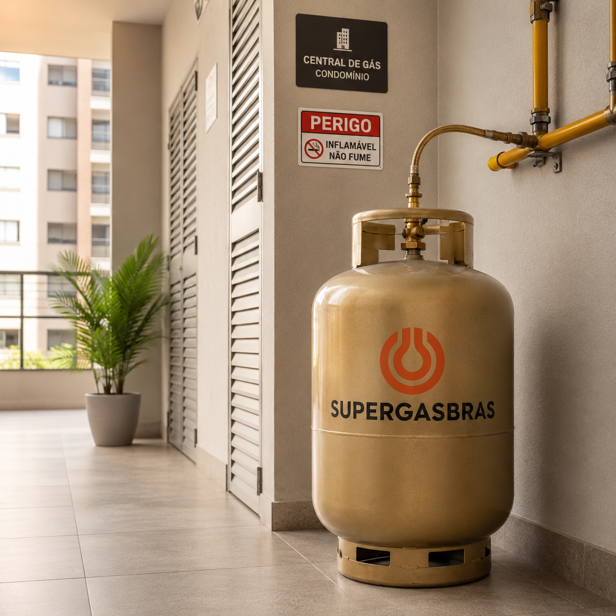 Botijão de gás com sinal de aprovação Kero Gás