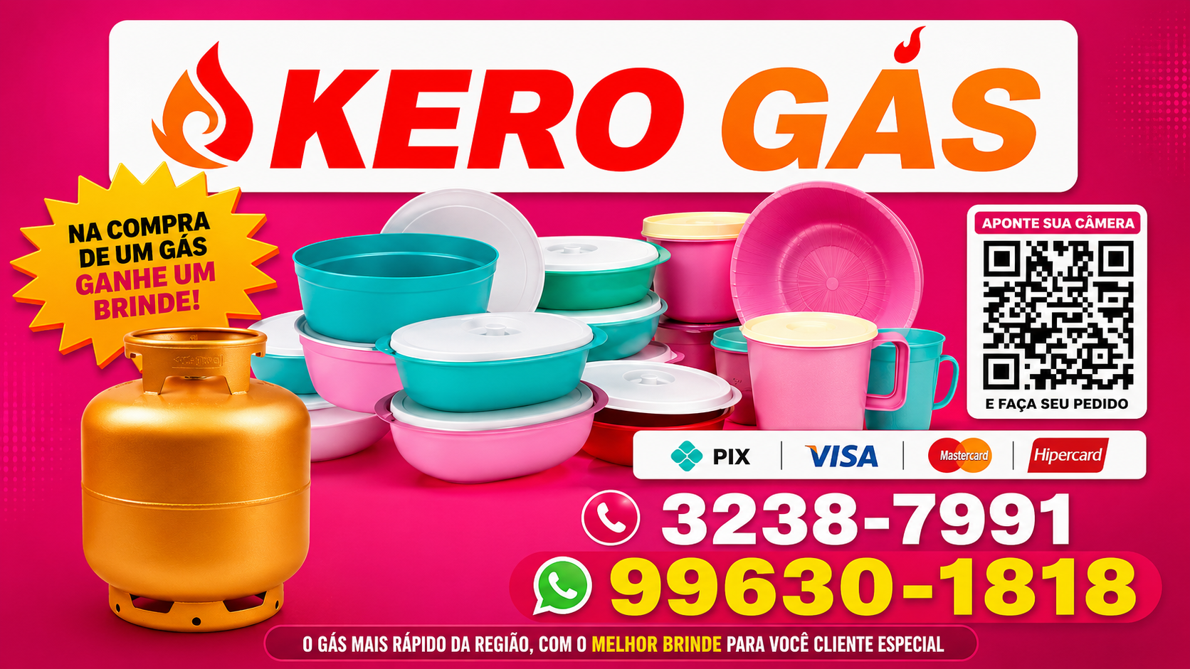 Botijão de gás residencial Kero Gás